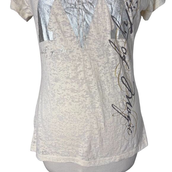 THE WIZARDING WORLD OF HARRY POTTER Ministry Of Magic Cream Burnout Tee Size L - Picture 3 of 9